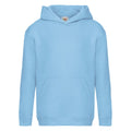Sky Blue - Front - Fruit Of The Loom Childrens-Kids Premium Hooded Sweatshirt