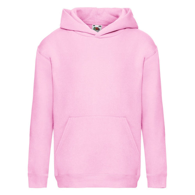 Light Pink - Front - Fruit of the Loom Childrens-Kids Premium Hooded Sweatshirt