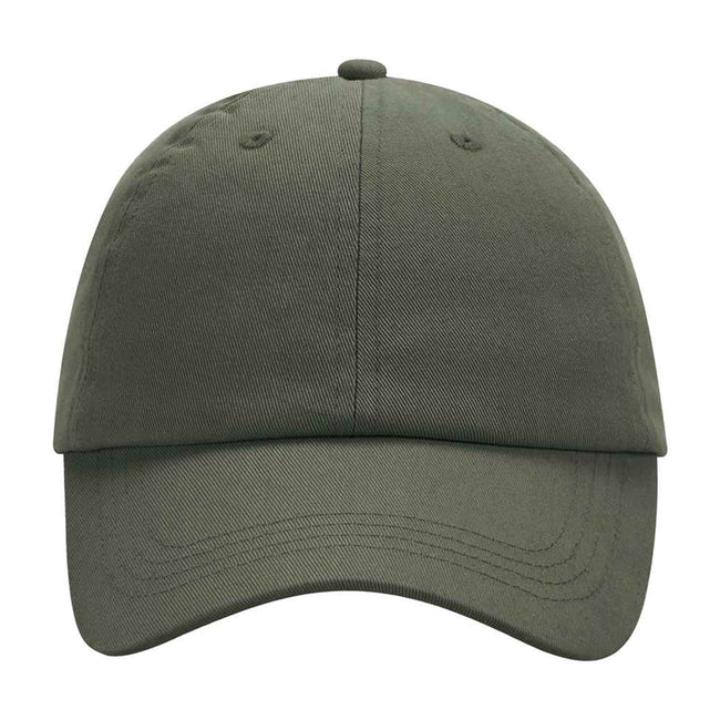 Olive Green - Side - Beechfield 6 Panel Low Profile Cap
