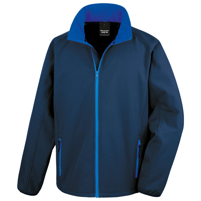 Navy-Royal Blue - Front - Result Core Mens Printable Soft Shell Jacket
