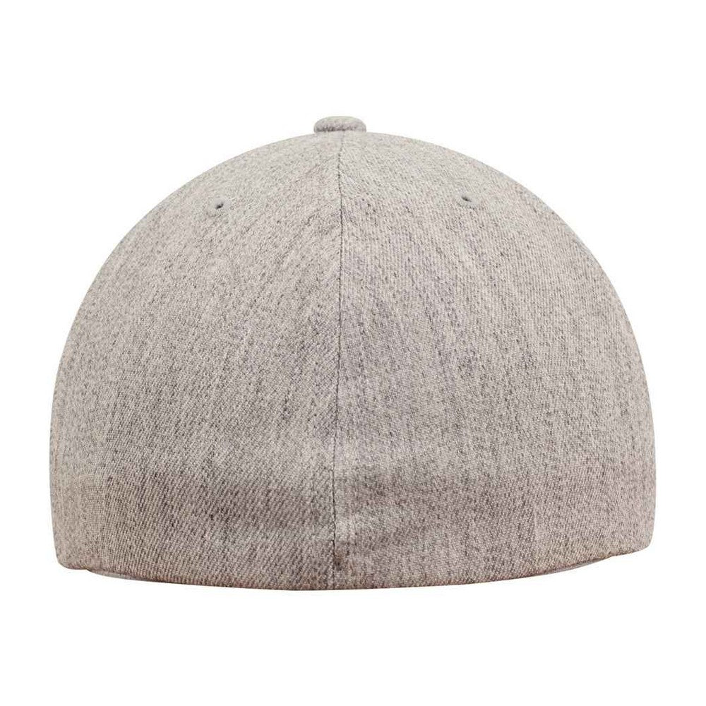 Heather Grey - Back - Flexfit Flat Peak Baseball Cap