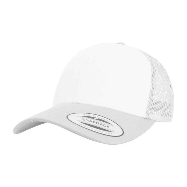 Silver-White - Front - Flexfit Retro Trucker Cap