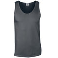 Charcoal - Front - Gildan Unisex Adult Softstyle Tank Top