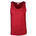 Red - Front - Gildan Unisex Adult Softstyle Tank Top