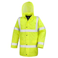 Fluorescent Yellow - Front - Result Core Unisex Adult Motorway Hi-Vis Safety Jacket