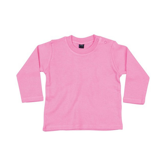 Nautical Navy - Back - Babybugz Baby Plain Long-Sleeved T-Shirt