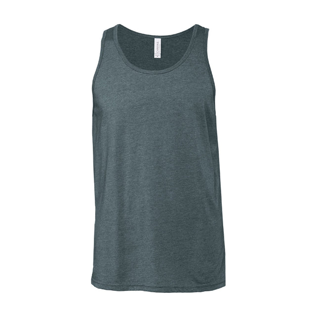 Heather Slate - Front - Bella + Canvas Unisex Adult Heather Jersey Tank Top