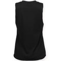 Black - Back - Skinni Fit Womens-Ladies High-Neck Tank Top