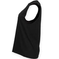 Black - Side - Skinni Fit Womens-Ladies High-Neck Tank Top