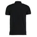 Black - Back - Kustom Kit Mens Klassic Pique Heavy Slim Polo Shirt
