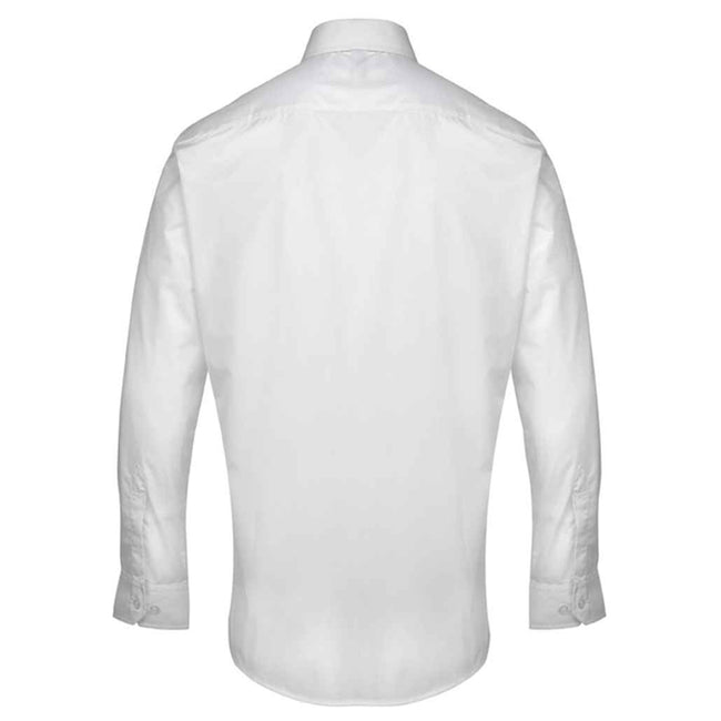 White - Back - Premier Mens Supreme Poplin Formal Shirt