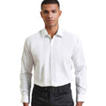 White - Side - Premier Mens Supreme Poplin Formal Shirt