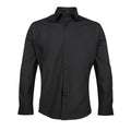 Black - Front - Premier Mens Supreme Poplin Formal Shirt