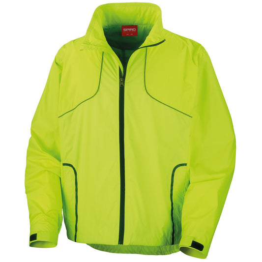 Neon Lime Green - Front - Spiro Unisex Adult Crosslite Track Jacket