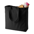 Black - Front - Quadra Classic Canvas Shopper Bag