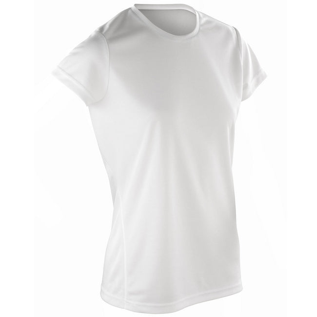 White - Back - Spiro Womens-Ladies Performance Quick Dry T-Shirt