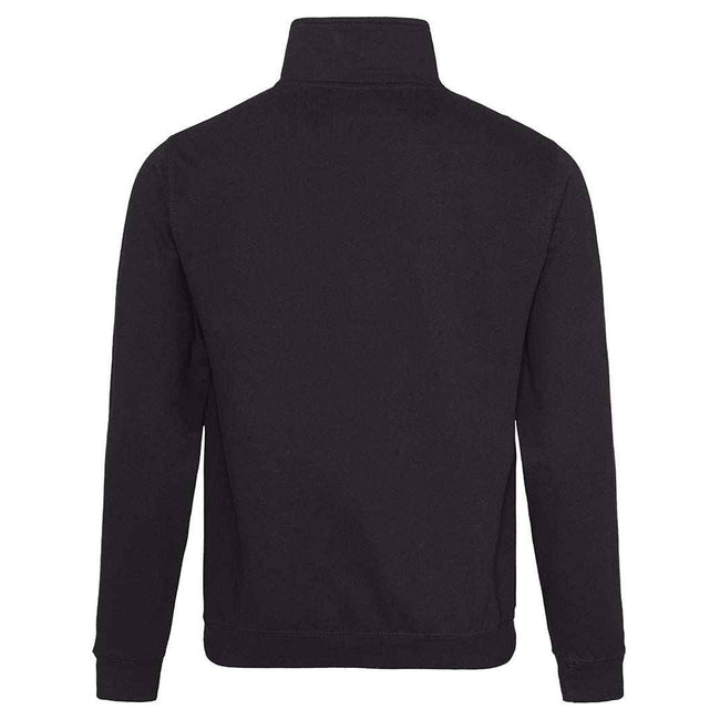 Jet Black - Back - Awdis Mens Sophomore Zip Neck Sweatshirt