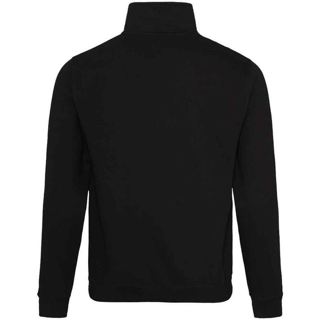Deep Black - Back - Awdis Mens Sophomore Zip Neck Sweatshirt
