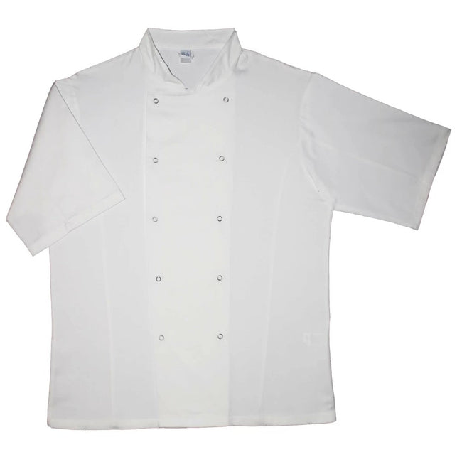 White - Front - Dennys Unisex Adult Long-Sleeved Chef Jacket