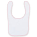 White-Pale Pink - Front - Larkwood Toddler Bib