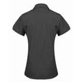 Black - Back - Premier Womens-Ladies Supreme Poplin Short-Sleeved Shirt
