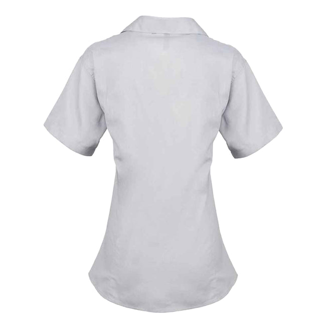 Silver - Back - Premier Womens-Ladies Signature Oxford Short-Sleeved Shirt