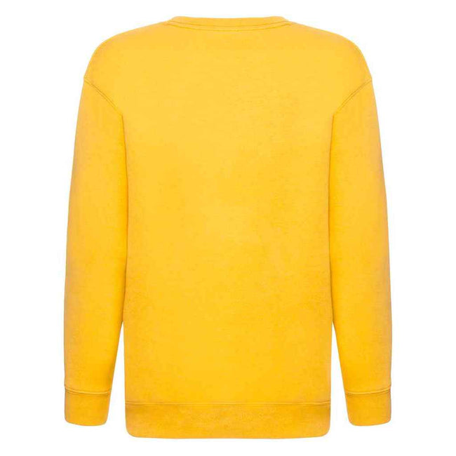 Sunflower - Back - Fruit of the Loom Childrens-Kids Premium Drop Shoulder Sweatshirt