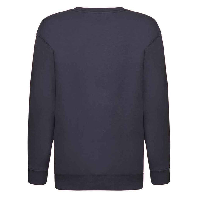 Deep Navy - Back - Fruit of the Loom Childrens-Kids Premium Drop Shoulder Sweatshirt