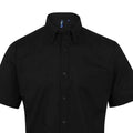 Black - Back - Premier Mens Signature Short-Sleeved Shirt