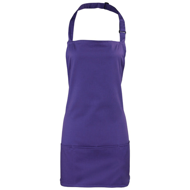 Purple - Front - Premier Colours 2 in 1 Full Apron