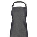 Black Denim - Back - Premier Unisex Adult Plain Apron