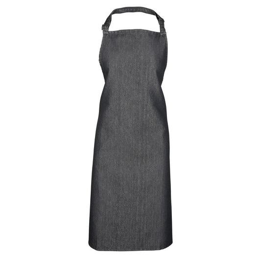 Black Denim - Front - Premier Unisex Adult Plain Apron