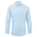 Light Blue - Front - Premier Mens Signature Oxford Long-Sleeved Shirt