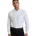 White - Back - Premier Mens Signature Oxford Long-Sleeved Shirt