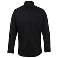 Black - Front - Premier Mens Signature Oxford Long-Sleeved Shirt