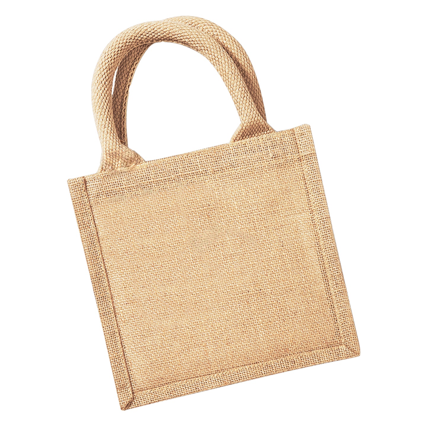 Natural - Back - Westford Mill Petite Jute Gift Bag