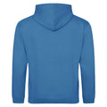 Sapphire Blue-Heather Grey - Back - Awdis Childrens-Kids Varsity Hoodie