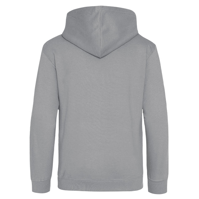 Heather Grey-French Navy - Back - Awdis Childrens-Kids Varsity Hoodie