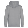 Heather Grey-Fire Red - Back - Awdis Childrens-Kids Varsity Hoodie