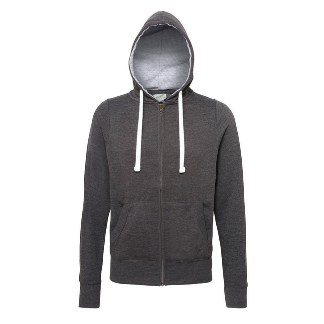 Charcoal - Front - Awdis Womens-Ladies Chunky Hoodie