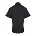 Black - Back - Premier Mens Supreme Poplin Short-Sleeved Shirt