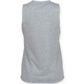 Heather Grey - Back - Skinni Fit Womens-Ladies Heather High-Neck Vest Top
