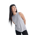 Heather Grey - Side - Skinni Fit Womens-Ladies Heather High-Neck Vest Top