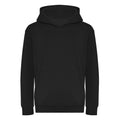 Black Smoke - Front - Awdis Childrens-Kids Drop Shoulder Hoodie