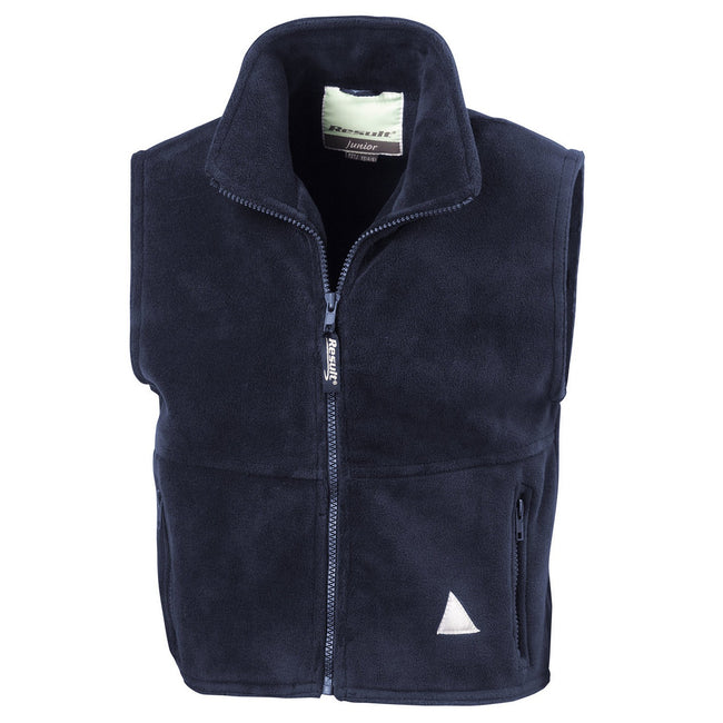 Navy - Front - Result Childrens-Kids Polartherm Fleece Body Warmer