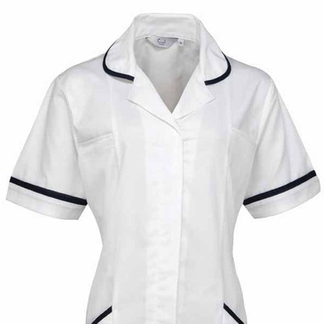 White - Back - Premier Womens-Ladies Vitality Healthcare Tunic