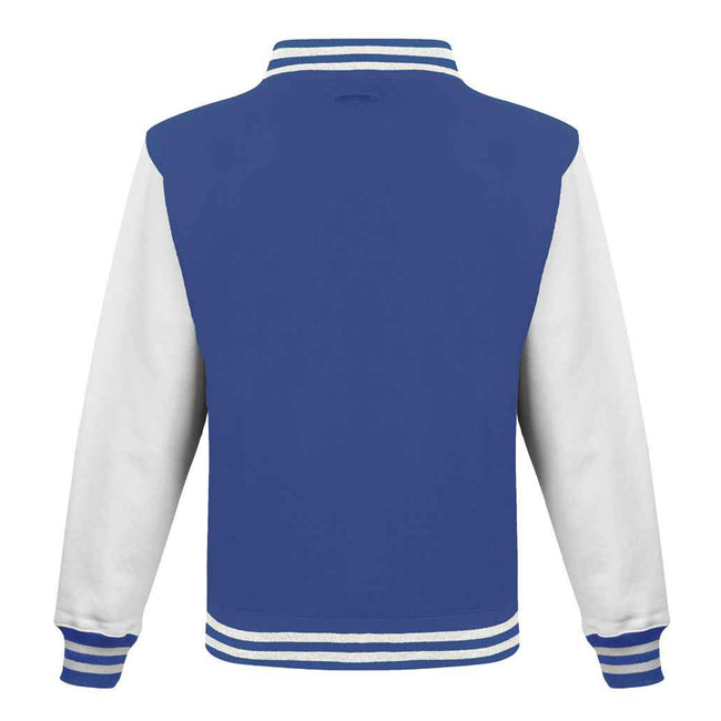 Royal Blue-White - Back - Awdis Unisex Adult Varsity Jacket