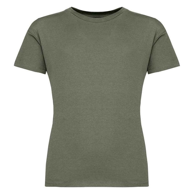 Khaki Green - Front - Native Spirit Childrens-Kids Oversized T-Shirt