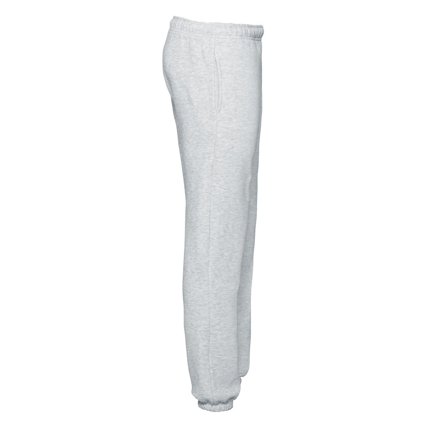 Heather Grey - Side - Fruit of the Loom Mens Premium Heather Jogging Bottoms