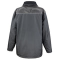 Black - Back - WORK-GUARD by Result Mens Vostex Long Length Coat